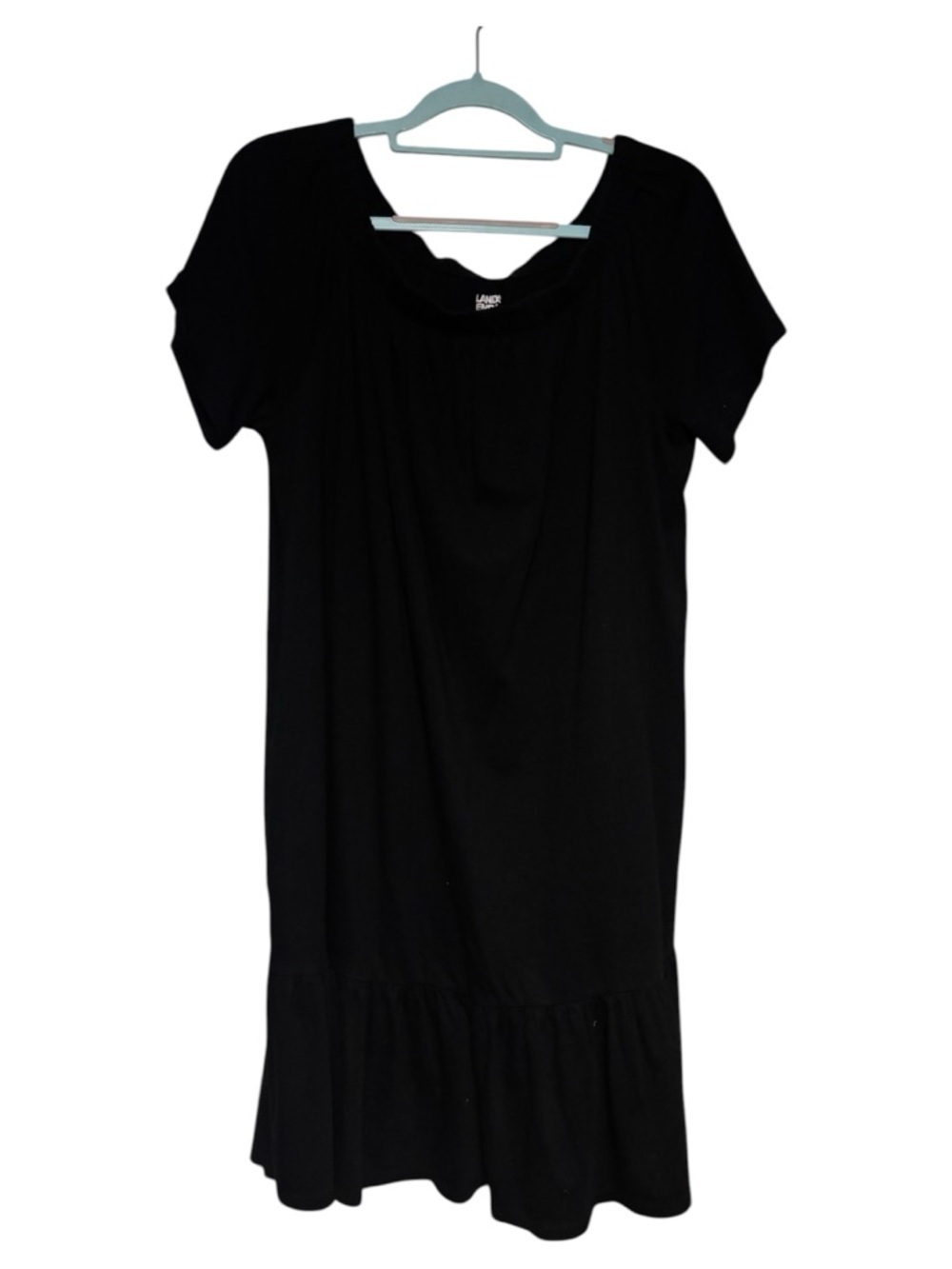 lands end black dress Lands' Short Sleeve Calvin Klein Collection Vintage